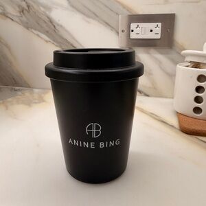 Anine Bing Matte Black Logo Mug